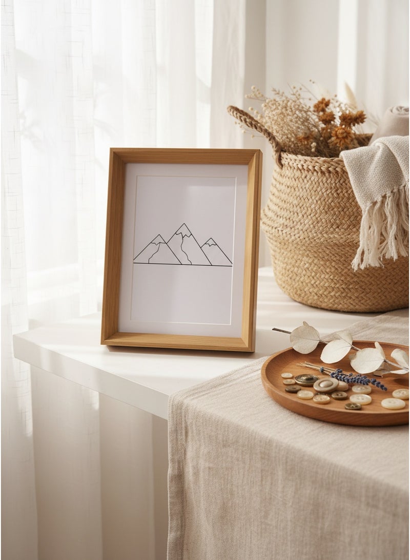 2 Pack 6 Inch Natural Wood Photo Frames  – Minimalist Tabletop & Wall-Mountable - Image 5